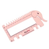 Линейка для определения размера спиц и плотности вязания  "Слон" с резаком для нити, KnitPro, 10994