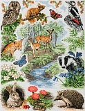 Купить недорого   Набор для вышивания Anchor "Woodland Sampler" 40*30см, MEZ Венгрия, PCE958  в интернет магазине Фэмили хобби