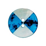 Пуговица с 2 отверстиями, размер 20мм,перламутр, синий, Union Knopf by Prym, U0453838020006601-15