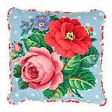 Купить недорого   Набор для вышивания Anchor: наволочка "Berlin Roses" 40*40см, MEZ Венгрия, ALR42  в интернет магазине Фэмили хобби