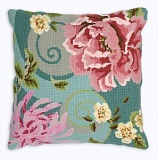 Купить недорого   Набор для вышивания Anchor: наволочка "Floral Swirl in Green" 40*40см, MEZ Венгрия, ALR01  в интернет магазине Фэмили хобби