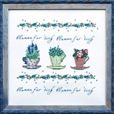 Купить недорого   Набор для вышивания "Цветы в кружках" 32,5*30см, Acufactum Ute Menze, 2800-11  в интернет магазине Фэмили хобби