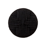 Пуговица на ножке, размер 18мм, пластик/ткань, черный, Union Knopf by Prym, U0453821018008001-8