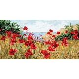 Купить недорого   Набор для вышивания Maia "Clifftop Poppies" 23*45см, MEZ Венгрия, APC940  в интернет магазине Фэмили хобби