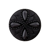 Пуговица на ножке, размер 20мм, пластик, черный, Union Knopf by Prym, U0453462020008001-20