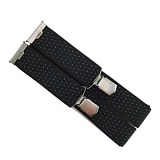 Подтяжки эксклюзивные 120см 35мм белые точки, темно-синий цв. 944361