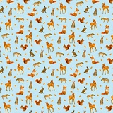 Ткань "Зверята", ширина 145см, Acufactum Ute Menze, 3523-660