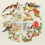 Купить недорого   Набор для вышивания Anchor "Birds And Seasons" 30*30см, MEZ Венгрия, PCE880  в интернет магазине Фэмили хобби