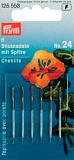 Иглы ручные д/вышивки с острием, №24, 6шт в блистере, Прим 125553