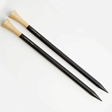 Спицы прямые "Lantern Moon" 8мм/25см, эбеновое дерево, черный, 2шт в упаковке, KnitPro, 350172