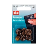 Кнопки "Холостяк", дизайн "Аура", диаметр 16мм, латунь/сталь, состаренной латуни, Prym, 331181