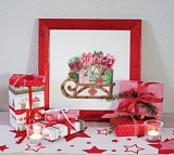 Купить недорого   Набор для вышивания "Санки с подарками" 20*18см, Acufactum Ute Menze, 24099-01  в интернет магазине Фэмили хобби