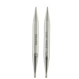 Спицы съемные "Mindful" 9мм/13см, нержавеющая сталь, серебристый, 2шт в упаковке, KnitPro, 36163