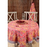 Скатерть "Bougainvilliers grey-red" 150*150см, Mas d'Ousvan, 34.66.150