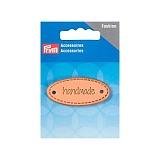 Эмблема "Handmade" овальная 50*23мм для пришивания, Prym, 403796