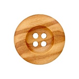 Пуговица с 4 отверстиями, размер 23мм, дерево, бежевый, Union Knopf by Prym, U0026882023001601-25