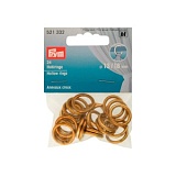 Кольца для штор, диаметр 13/18мм, металл, золотистый, 24шт в упаковке, Prym, 521332