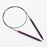 Спицы круговые "Jadore Cubics" 6мм/100см, ламинированная береза, лавандовый, KnitPro, 19099