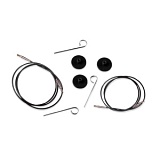 Тросик для съемных спиц, длина около 76 (100)см, заглушки 2шт, ключик, KnitPro, 10523