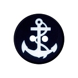 Пуговица "Якорь" с 2 отверстиями, размер 15мм, пластик, Union Knopf by Prym, U0451688015006801-25