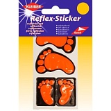 Набор аппликаций, самоклеящиеся, светоотражающие "Следы" 5см - 1шт и 3,2см - 2шт, Kleiber, 611-41