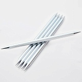 Спицы чулочные "Nova" 4мм/12,5см, латунь с гальваническим покрытием, серебристый, KnitPro, 10148