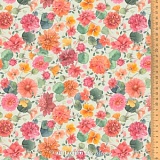 Ткань "Цветочное великолепие", ширина 145см, 100% хлопок, Acufactum, 3523-898